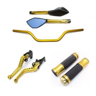 Imagem de Kit Guidão 22mm Manopla Fenix TM2 Manete Fazer 150 250 - Stark Race, D