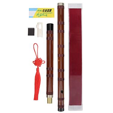 Imagem de Fluta de bambu Fluta tradicional instrumento musical chinês Profissional D key zd 02 flauta de bambu amargo artesanal para iniciantes Exame de grau de artistas 67 cm Exterior