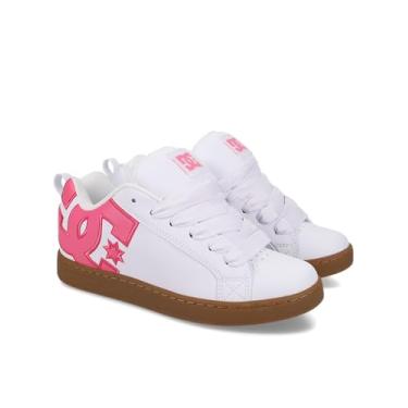 Imagem de DC Shoes Tênis feminino Court Graffik Platform, Branco/Rosa/Goma, 41