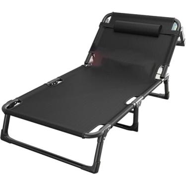 Imagem de Cadeira De Descanso Ao Ar Livre Zero Gravidade, Pátio Moderno Reclinável Com Apoio De Cabeça, Cadeira Reclinável De Gramado Dobrável Portátil Ajustável, Para Deck Exter, B, 75x190cm