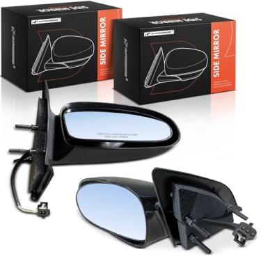 Imagem de A-Premium Par (2) espelhos retrovisores elétricos do lado do motorista e do passageiro - compatível com Saturn SL SL1 SL2 SW2 1996-2001, SW1 1996-1999 - Espelho retrovisor externo externo liso não