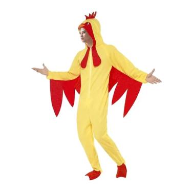 Imagem de YIJU Fantasia de galinha de Halloween, pijama fofo de galinha para festa temática, S