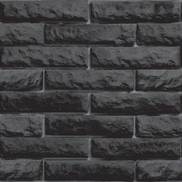 Imagem de Papel De Parede Adesivo Tijolo Preto Efeito 3d Sala 1.5m - DELIQUADROS