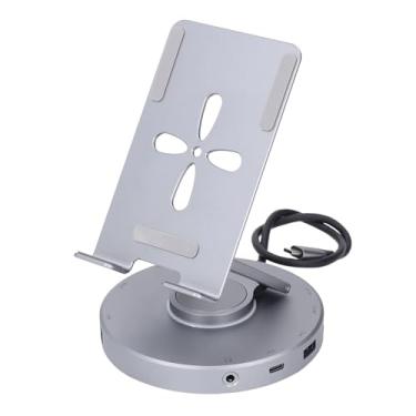 Imagem de USB C Hub 10 em 1 Estação de Docking de Multi Portas Stand de liga de alumínio com PD 100W 4K HD USB 3.0 Ethernet RJ45 para tablet para laptop Pro