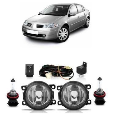 Imagem de Kit Par Farol Milha Auxiliar Par Lâmpada Halógena Megane 2006 2007 200