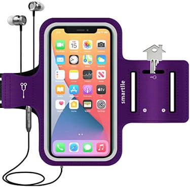 Imagem de Capa de corrida de braço esportiva para celular para iPhone Xs Max/XR/8 Plus/7 Plus/6s Plus, Samsung Galaxy S9+/S8+/Note 9, LG, Moto, Pixel com capa. Estojo de ginástica para academia, Roxa