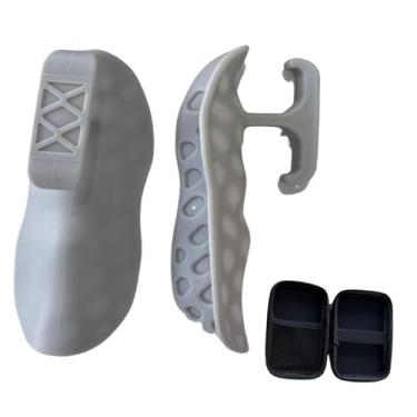 Imagem de oshhni 2 peças de manoplas antiderrapantes para treino para homens e mulheres, almofadas de barra, manoplas para levantamento de peso, treinamento de, Cinza