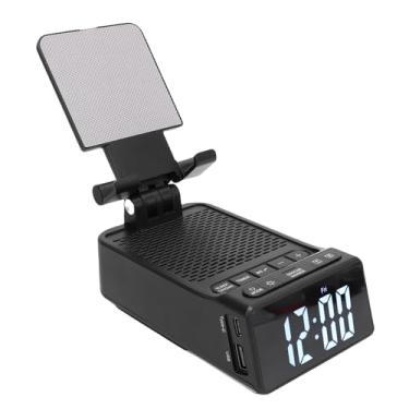 Imagem de Depisuta Alto -falantes Bluetooth Com Suporte para Celular, Despertador, Luz Noturna e Porta de Carregamento USB, Suporte Portátil Dobrável, Presente Criativo para Ele Dela