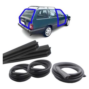 Imagem de Kit Borrachas de Vedação 2 Portas e Mala Elba 1991 a 1996 - BORRACHAUT