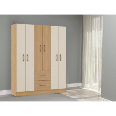 Imagem de Guarda Roupa 6 Portas 2 Gavetas Lucca MDP 8006 - Due Lare