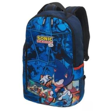 Imagem de Mochila Costas Juvenil Escolar Reforçada Comic Sonic Tails  Pacific Azul-Masculino