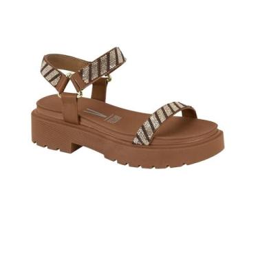 Imagem de Sandalia Vizzano Plataforma Strass Ref 6499.103.27030 Mocca/golden Shadow Brown 038