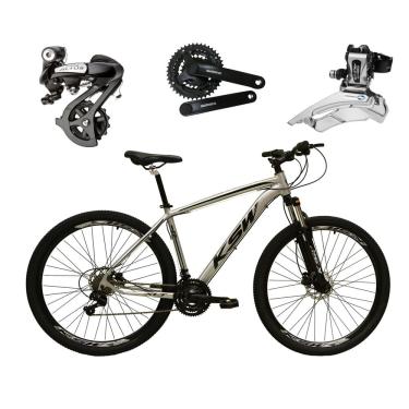 Imagem de Bicicleta Aro 29 Ksw Xlt Câmbios Shimano Altus 24v K7 Alumínio Freios Hidráulicos Garfo Com Trava - Prata