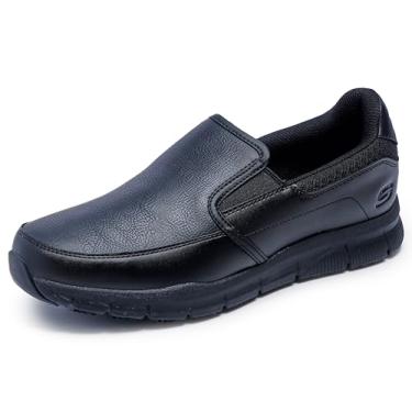 Imagem de Skechers Tênis masculino Nampa-Groton Food Service, Poliuretano preto, 9.5