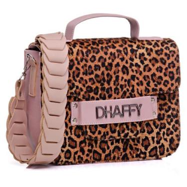 Imagem de Bolsa Feminina Animal Print Alça Lateral Trabalhada - Dhaffy Bolsas, R