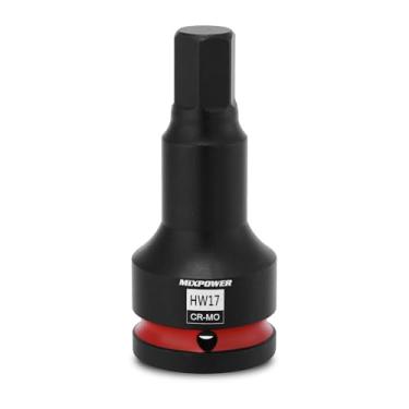 Imagem de MIXPOWER Soquete de broca de impacto hexagonal de 17 mm, soquete Allen Bit, aço CR-MO, chave hexagonal Master Impact
