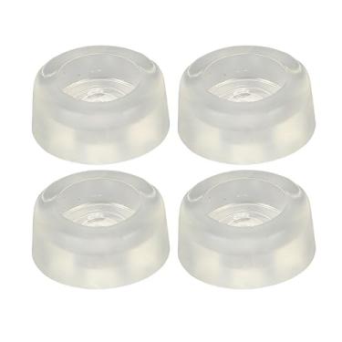 Imagem de Máquina de costura Pés de almofada de PVC MOLO PVC PLÁSTICA ELÁSTICA REDUÇÃO DE VIBRAÇÃO DE PEÇAS DE SUBLEMANTE Resistente a Skid para Máquinas de Costura Doméstica 4pcs Clear