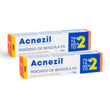 Imagem de Kit 2 Acnezil Gel Tratamento Antiacne com Peróxido Benzoila 20g