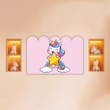 Imagem de Cabeceira de Cama Decorativa Infantil para Quarto de Meninas - Tema Unicórnio (CabCerq-0029)