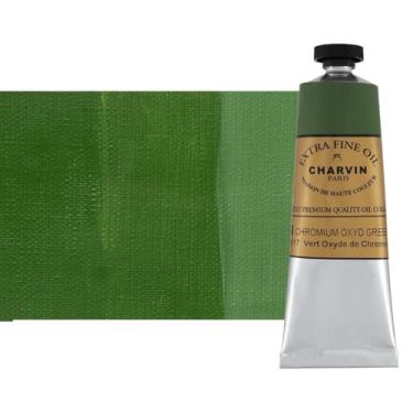 Imagem de Charvin Tinta a óleo extrafina – Tinta a óleo francesa profissional de luxo, exibindo os pigmentos da natureza, consistência cremosa com vivacidade – Tubo único de 60 ml – Óxido de cromo verde