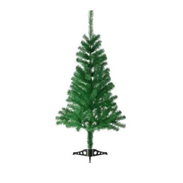 Imagem de Árvore de Natal Pinheiro Verde Tradicional Suporte de Metal 1,2m 1,5m 