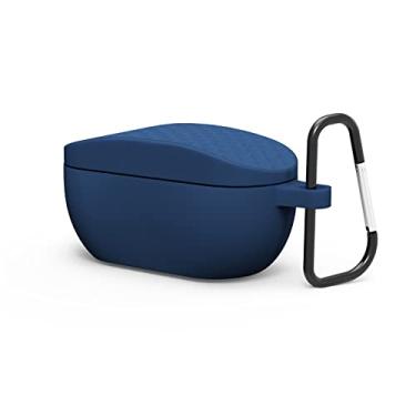 Imagem de Geekria Capa de silicone compatível com JBL Wave 100TWS, VIBE 100 TWS True Wireless Earbuds, capa protetora para transporte com gancho para chaveiro, porta de carregamento acessível