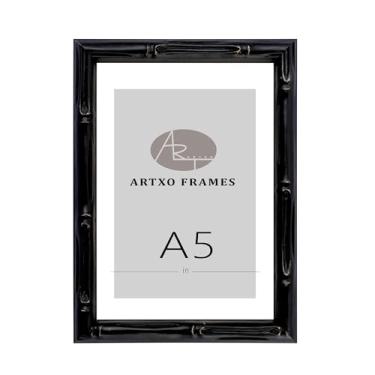 Imagem de ArtXO Porta-retrato A5 BamBoo, exiba imagens 10 x 15 cm com tapete ou A5 sem tapete, molduras de pôster de galeria de parede, preto