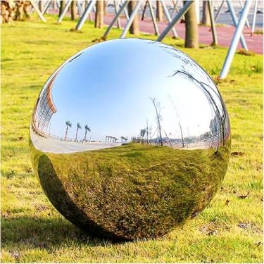 Imagem de Rt-osxe Bolas Reflexivas Para Jardim, Espelho De 1mm De Espessura Polido Bola Oca Sem Costura Para Reflexão Decorações De Natal Com Bela Vista, Globo Flutuante De Lagoa, Silver, 200mm/7.9in