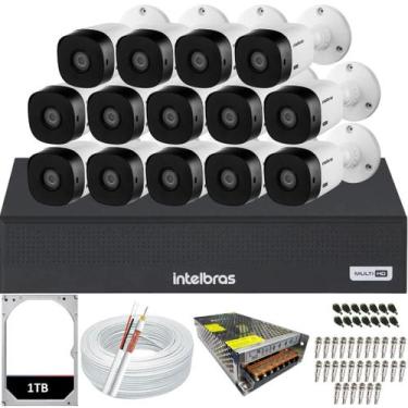 Imagem de Kit Cftv 14 Câmeras Vhl 1220B 1080P 2,8Mm Dvr Intelbras Mhdx 16ch Hd 1