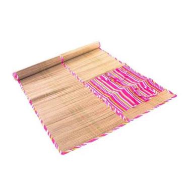 Imagem de Esteira de Praia de Palha Bolsa Com Alça 90x180cm Cor Sortida Bel Fix 