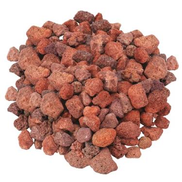 Imagem de Rochas vulcânicas vermelhas de 4,5 kg para fogueiras, lareiras, perfeitas para conjuntos de troncos a gás, churrasqueiras a gás, design paisagístico, adequadas para aplicações internas e externas (3 a