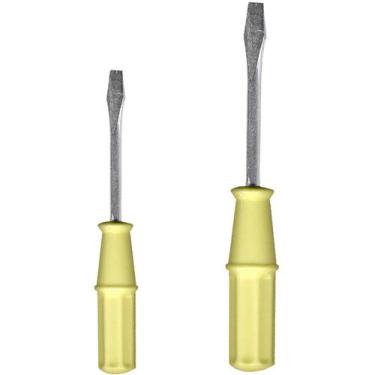 Imagem de 2 Chaves Fenda Pequena Trocar Agulha e Chapa Maquina Costura 7cm - Evo