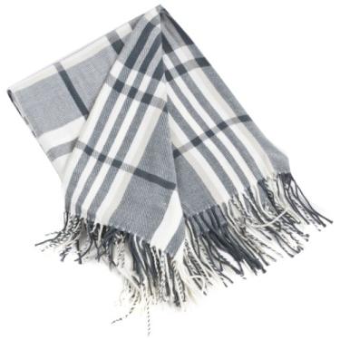 Imagem de SARO LIFESTYLE TH261.GY5060 manta xadrez, cinza, 127 x 152 cm