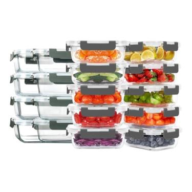 Imagem de Kit 20 Potes de Vidro Hermético Life – Marmitas e Armazenamento de Alimentos, Resistentes a Micro-ondas, Forno e Freezer, Tampas Vedantes