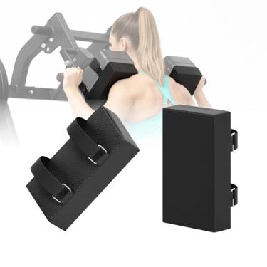 Imagem de Almofadas de ombro extra Hack Squat Pacote com 2 – Almofada de espuma de 4 cm de espessura com alças ajustáveis, alivia a pressão do ombro, serve para máquinas de agachamento e leg press
