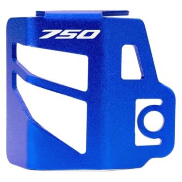 Imagem de Tampa de enchimento de óleo da tampa do reservatório de freio dianteiro traseiro da motocicleta compatível com Z750 Z 750 Z750S 2005 2006 2007 2008 2009 2010 2011 2012 (1 protetor azul)