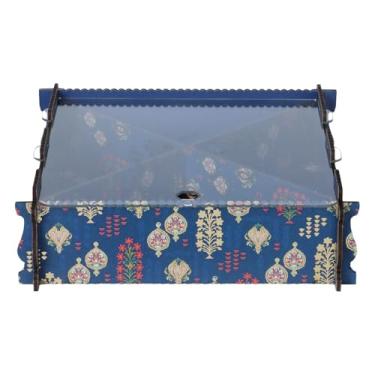 Imagem de Cesto decorativo multiuso dobrável com corte a laser em MDF, 25 x 20 cm, para festivais, casamentos, corporativos e aniversários, design floral de acrílico elegante (Hamper-5)