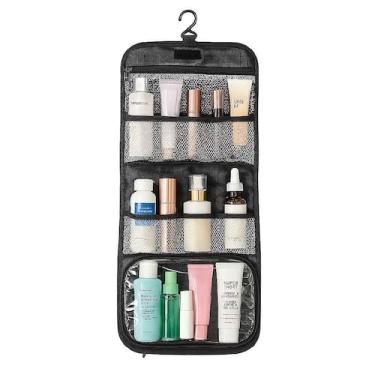 Imagem de Necessaire viagem organizadora unissex com gancho higiene pessoal dobr