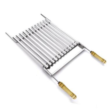 Imagem de Grelha Churrasco Inox Puro Mod. Argentina 79x42cm C/ Coletor - Matrino