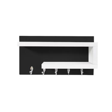 Imagem de Porta chaves de parede organizador Moderno(Preto/Branco)