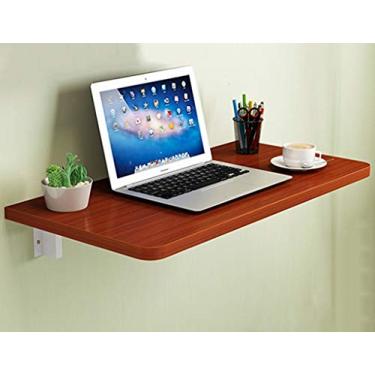 Imagem de LXB Mesa de computador de parede doméstica - mesa de computador de madeira maciça para pendurar na parede mesa dobrável cozinha mesa de jantar mesa de trabalho doméstico / 80 × 40 cm