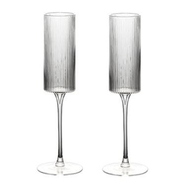 Imagem de Taças de vinho redondas taças de vinho altas Portáteis Wine Gladses Taças de champanhe de haste longa para bar doméstico conjunto de 2 taças de vinho requintado