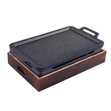 Imagem de Churrasqueiras para churrasco, churrasqueiras, grelhas de álcool de liga de alumínio coreanas, espetos de aquecimento doméstico, espetos internos e externos (tamanho: 27 cm 19,5 cm)