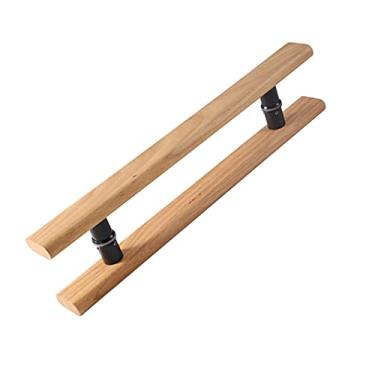 Imagem de Puxador de porta de celeiro, maçaneta de porta de vidro de madeira, maçaneta de porta de tela de escritório, equipamento de maçaneta interna/externa da porta frontal 400 mm furo a furo/preto/1200 mm