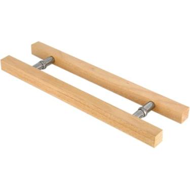 Imagem de Puxadores de porta H Sbarn, oficina de sala de estudo, puxador simples de barra de puxar de madeira maciça, maçaneta de porta lisa dupla face, ferragem/estilo 1/60 cm/23,6 pol