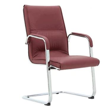 Imagem de Cadeiras de secretária de escritório cadeira de escritório cadeira de secretária confortável cadeira de computador com estrutura de tubo arqueado reforçado confortáveis cadeiras executivas ergonómicas