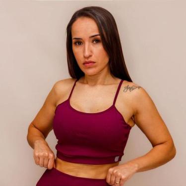 Imagem de Top Alça Confort Treino Corrida - Roxo Profundo - Ideal para Atividade