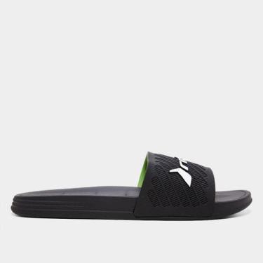 Imagem de Chinelo Rider Free II Slide Masculino, Preto, Branco, 37/38