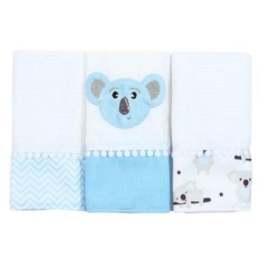 Imagem de Fralda de Boca Coala Azul 3 Peças - Miguel Baby