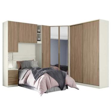 Imagem de Quarto Modulado Seletto 05 Areia/Jequitibá - Henn
